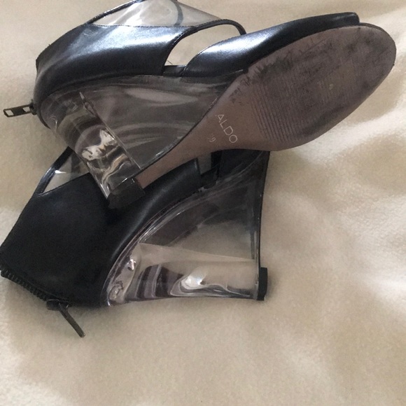Glass heel to toe, black designer shoes from Aldo - Picture 5 of 5